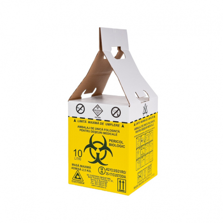 Cutie carton pentru deseuri infectioase 40 L