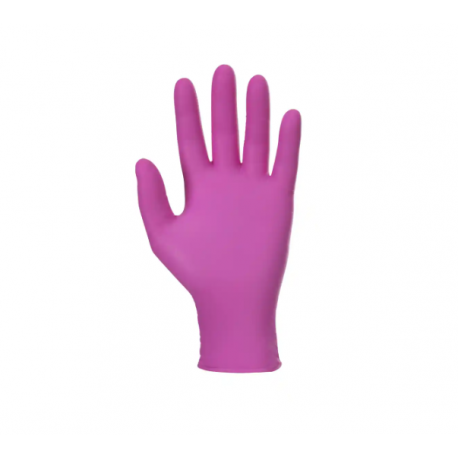 Manusi examinare din nitril nepudrate magenta 100 buc cutie