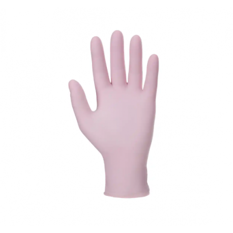 Manusi examinare din nitril nepudrate roz 100 buc cutie