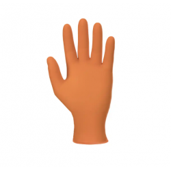 Manusi examinare din nitril nepudrate orange 100 buc cutie