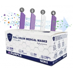 Masti medicale tip IIR 4 straturi mov 50 buc / cutie