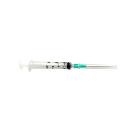 Seringi sterile 2 ml cu ac luer slip 21G - Hertzmed -100 buc / cutie