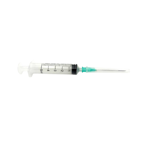 Seringi sterile 5 ml cu ac luer slip 21G - Hertzmed -100 buc / cutie