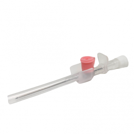 Branula cu valva si aripioare - Roz - 20G - set 100 buc