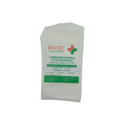 Compresa sterila - Mase - 10x20cm cu fir radioopac, 17 fire, 12 pliuri, 10 buc / plic